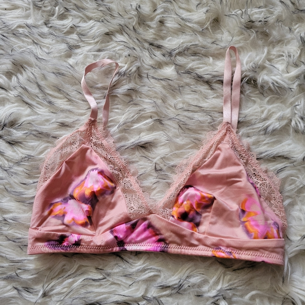 Auden Pink Satin bralette small